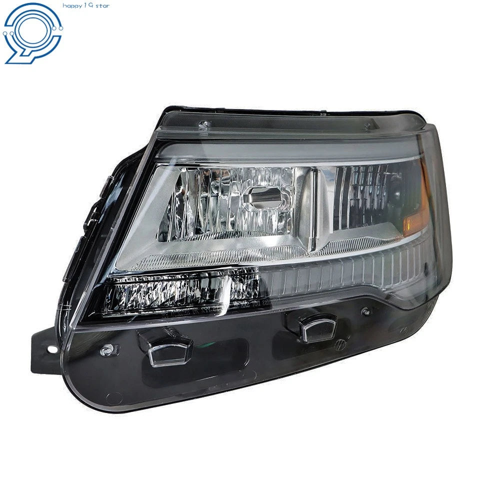 Halogen Headlights for Ford Explorer (2016-2018) with LED DRL Chrome Housing