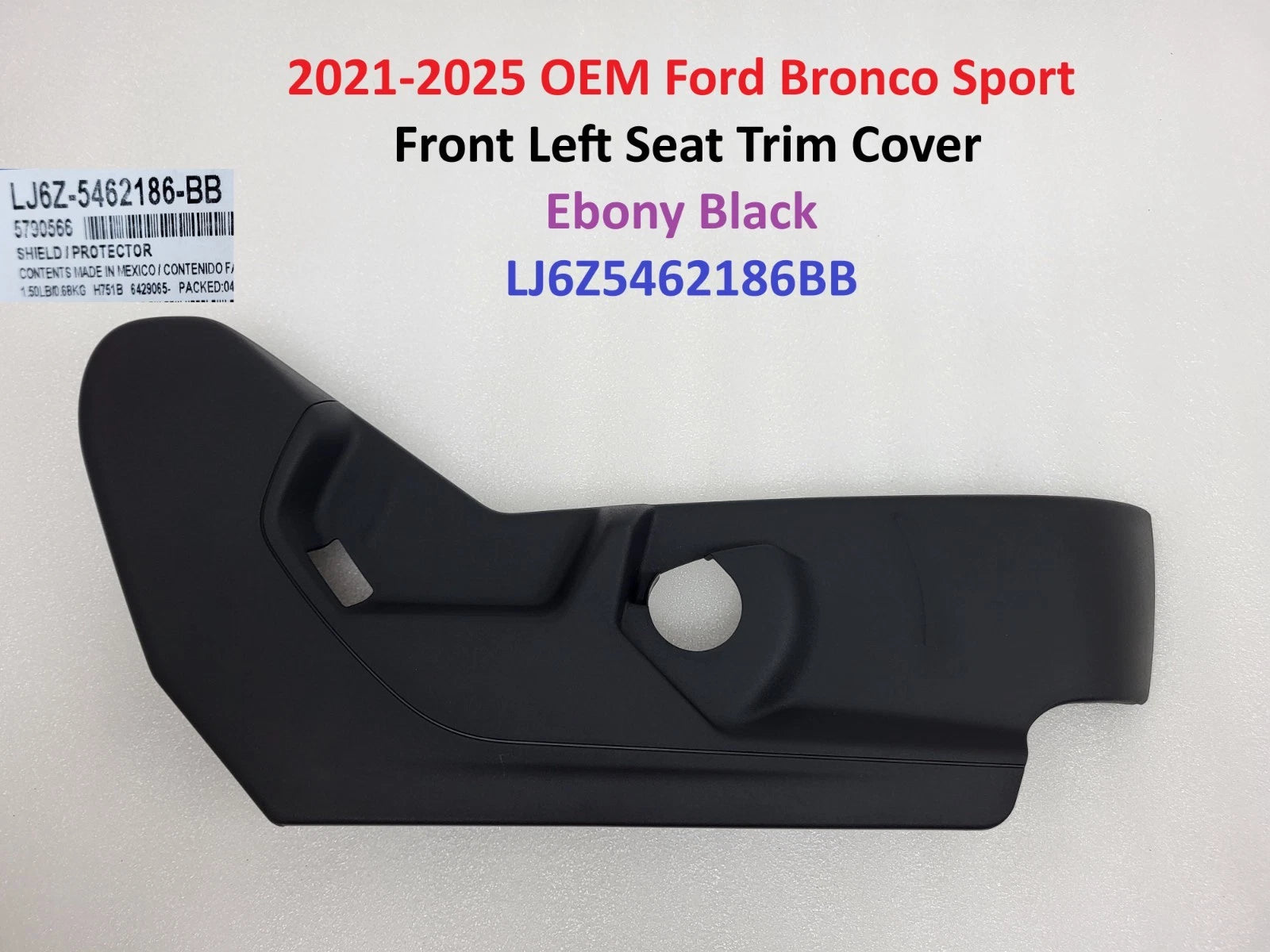 Front Left Seat Trim Cover for Ford Bronco Sport (2021–2025) LJ6Z5462186BB