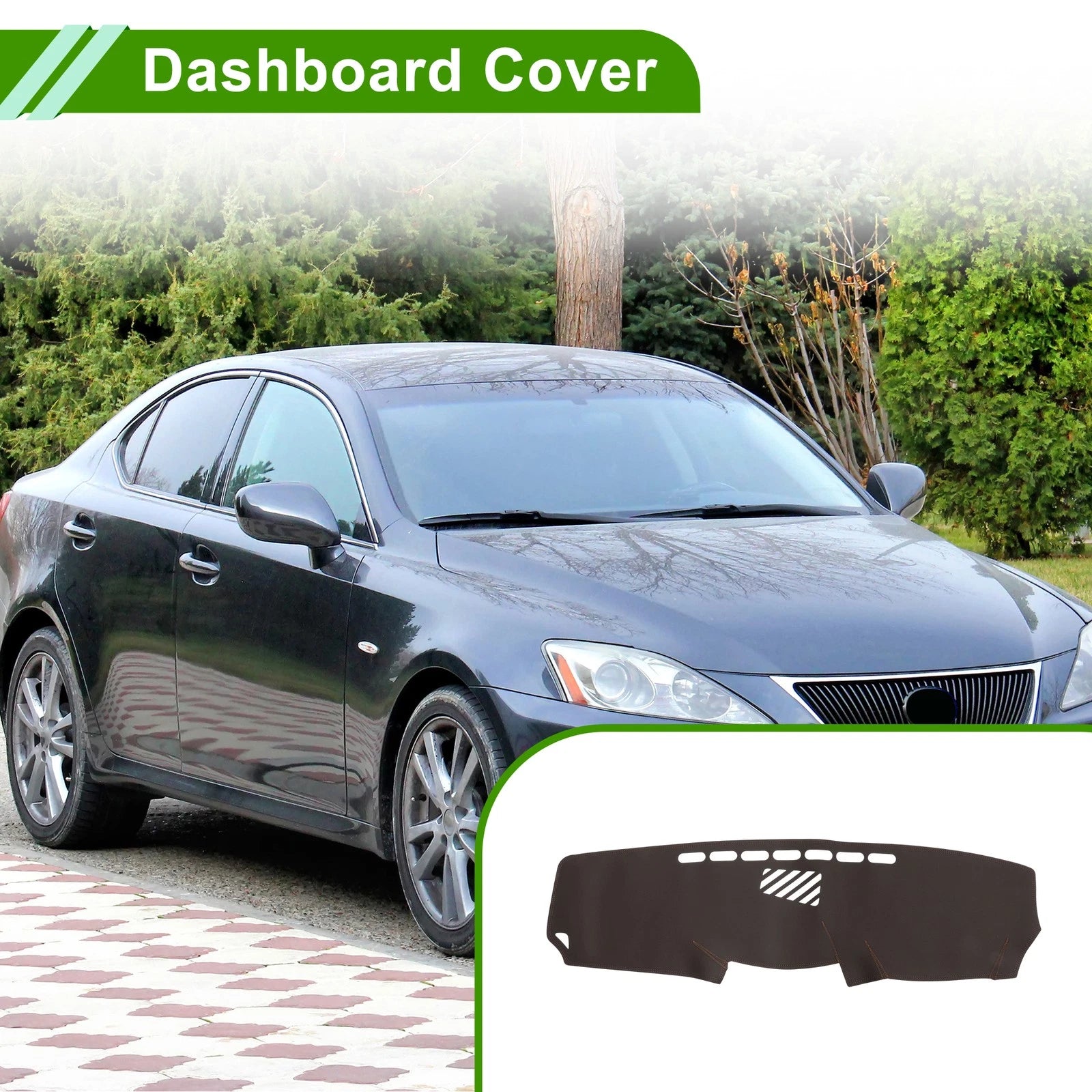 Dash Cover for Lexus IS XE20 (2006–2012) Leather Brown
