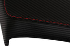 Console Lid Armrest Cover for Cadillac CTS (2015–2019) Carbon Fiber Red Stitch