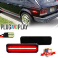 Smoked Lens Red LED Rear Side Marker Lights for Dodge Plymouth 