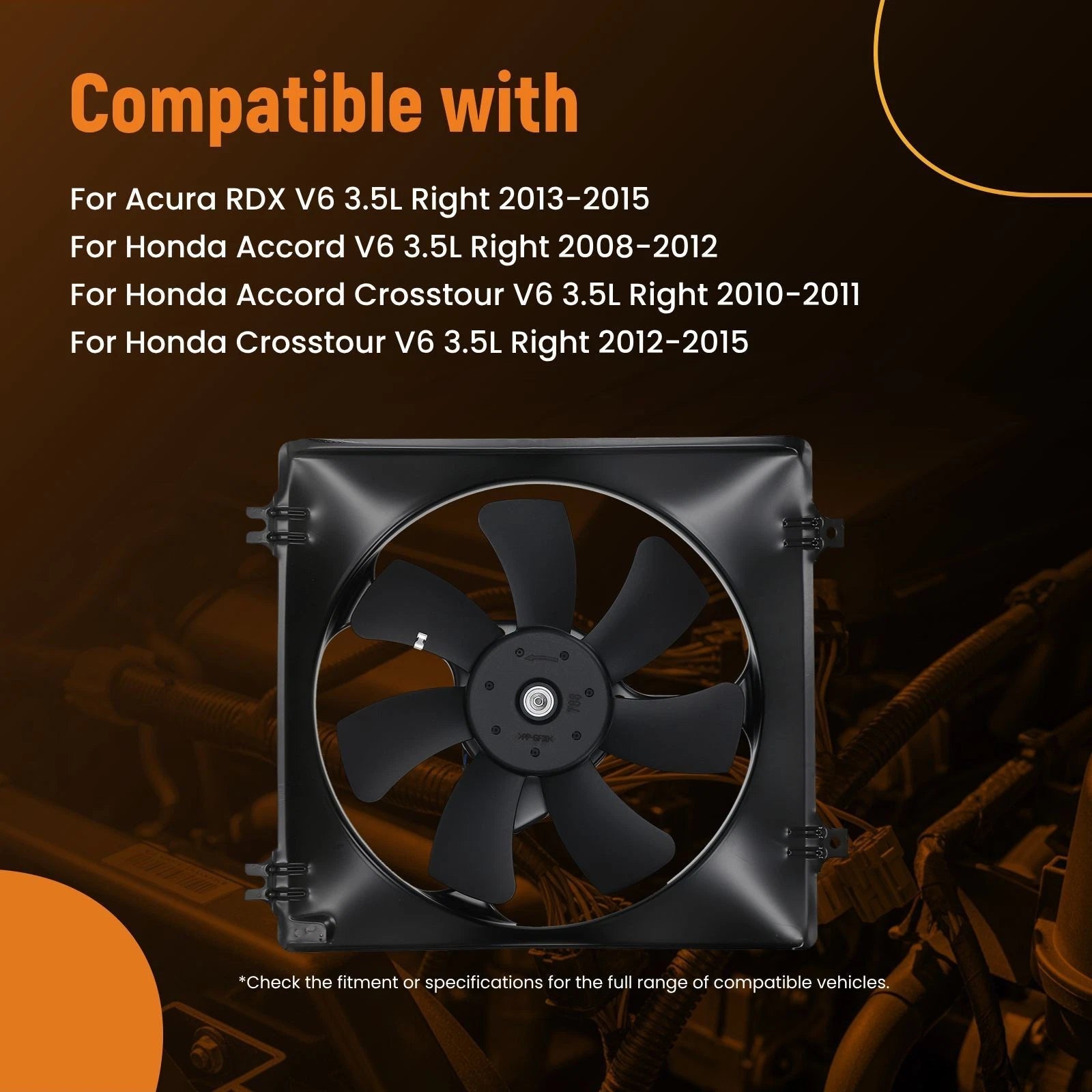 Cooling Fan Right for Honda Crosstour (2012-2015)