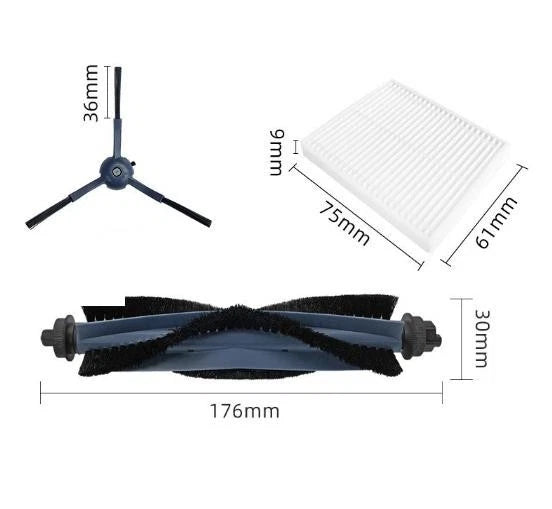 10 Piece Vacuum Accessory Set for Eufy G50 L60 (Hybrid Robot Cleaner)