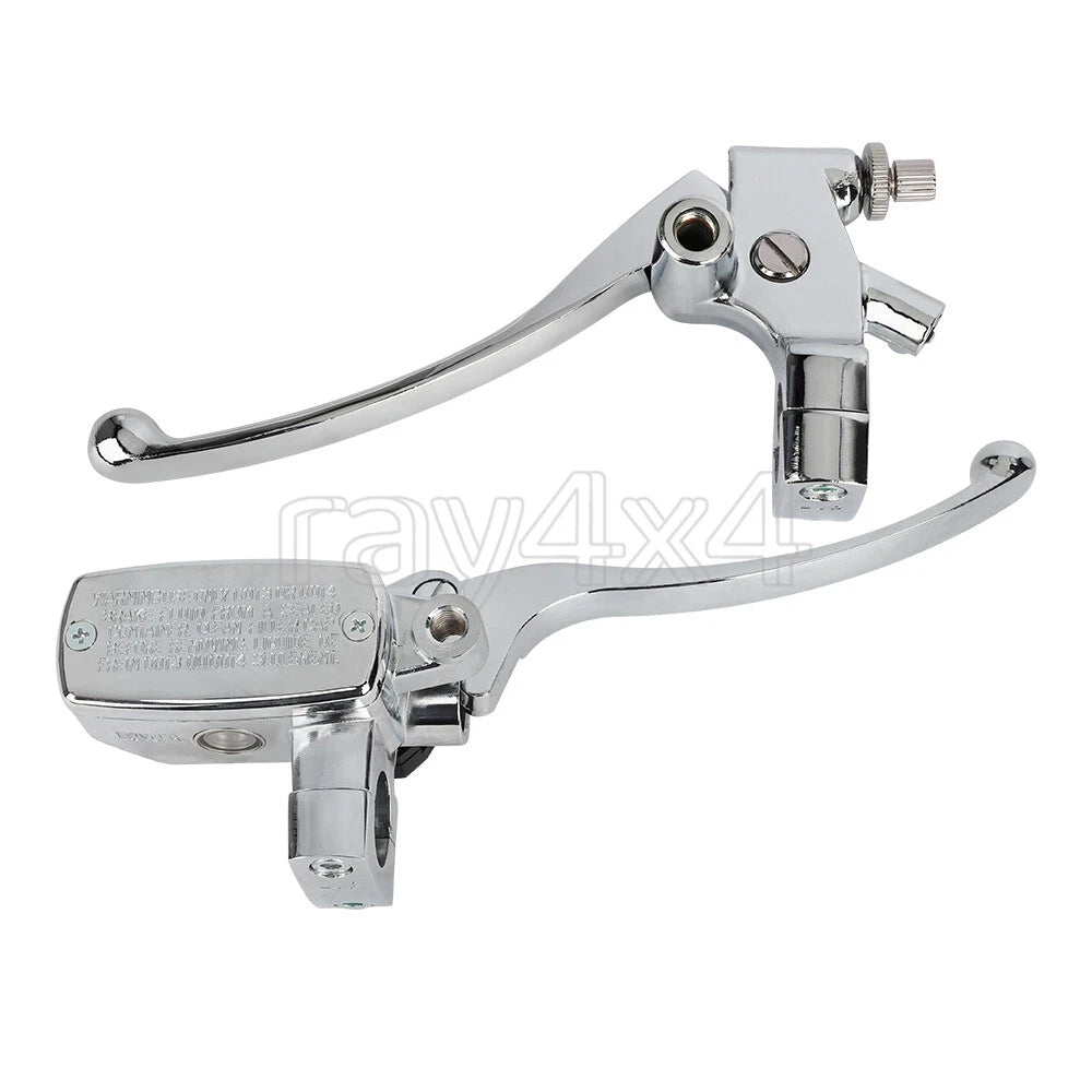 1" Hydraulic Brake Master Cylinder & Clutch Lever Set for Universal Fit