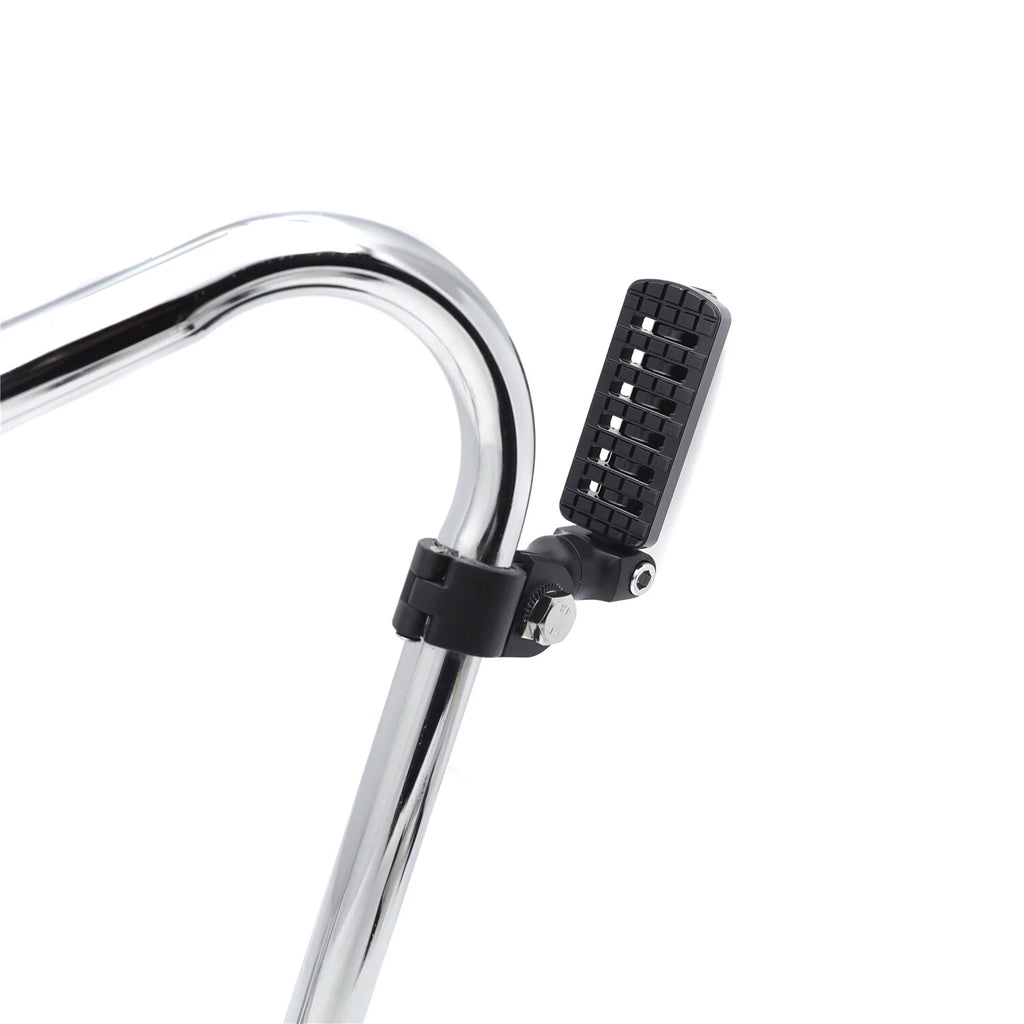 Black CNC Dominator Foot Peg Rest 3" Short Clamp 1.25" for Harley Road Glide