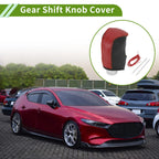 1 Pc Gear Shift Knob Cover for Mazda 3 (2014–2018) Red Carbon Fiber