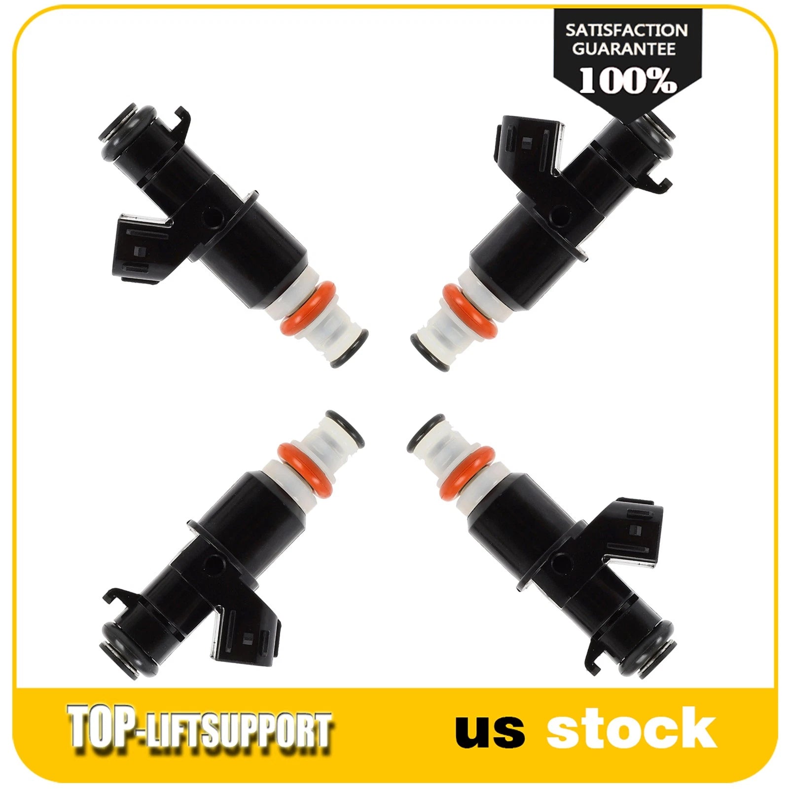Set of 4 Fuel Injectors for Honda Accord I4 2.4L (2003–2008)