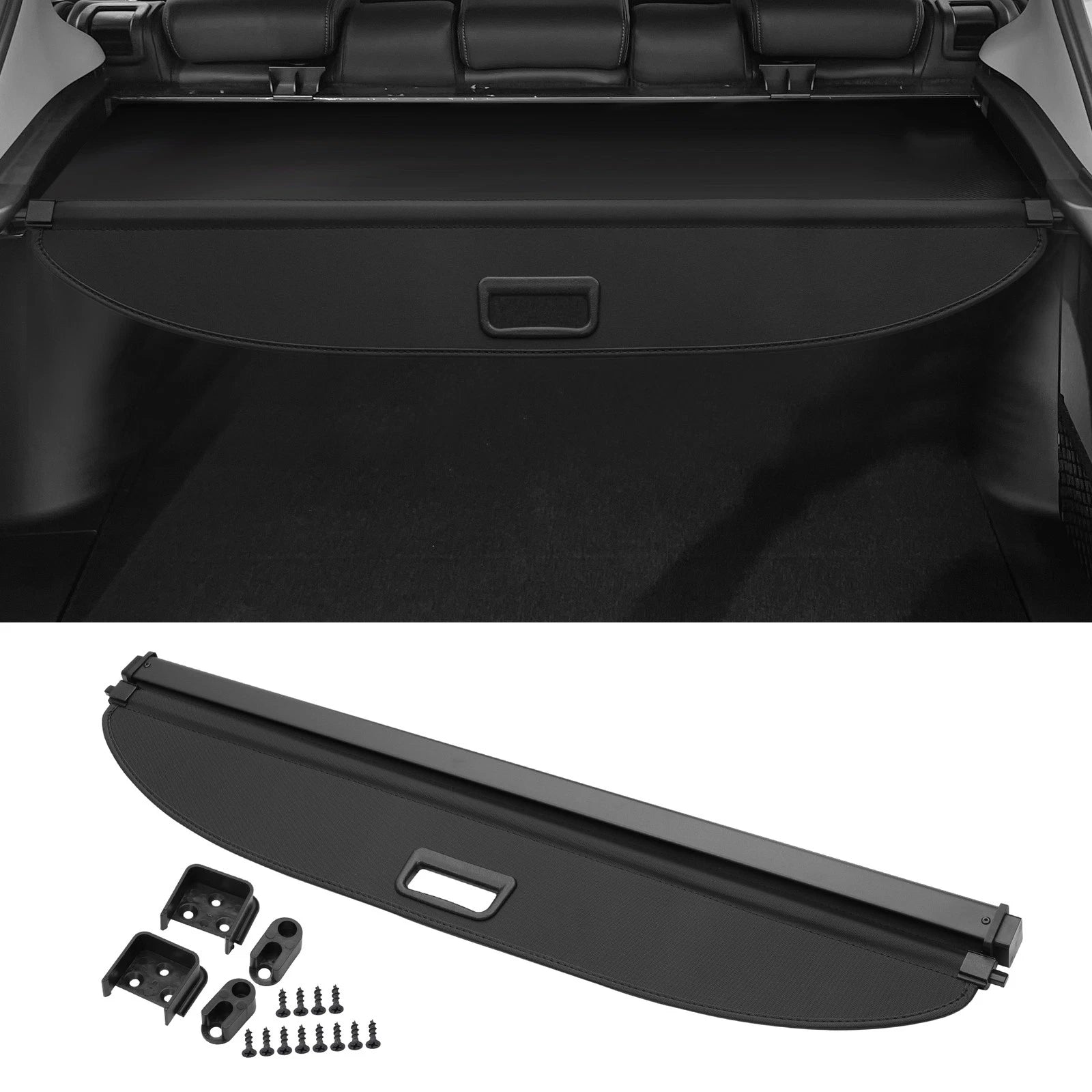 Retractable Cargo Cover for Volkswagen Tiguan (2007–2016) Gloss Black 670279876912