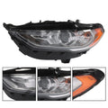 Driver Left Side Headlight Assembly for Ford Fusion (2017–2019) W/LED DRL Chrome