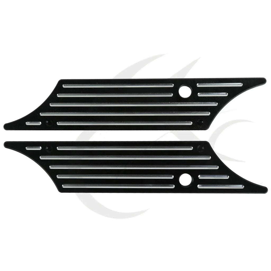Black Saddlebag Latch Covers for Harley Street Electra Glide (1993-2013)