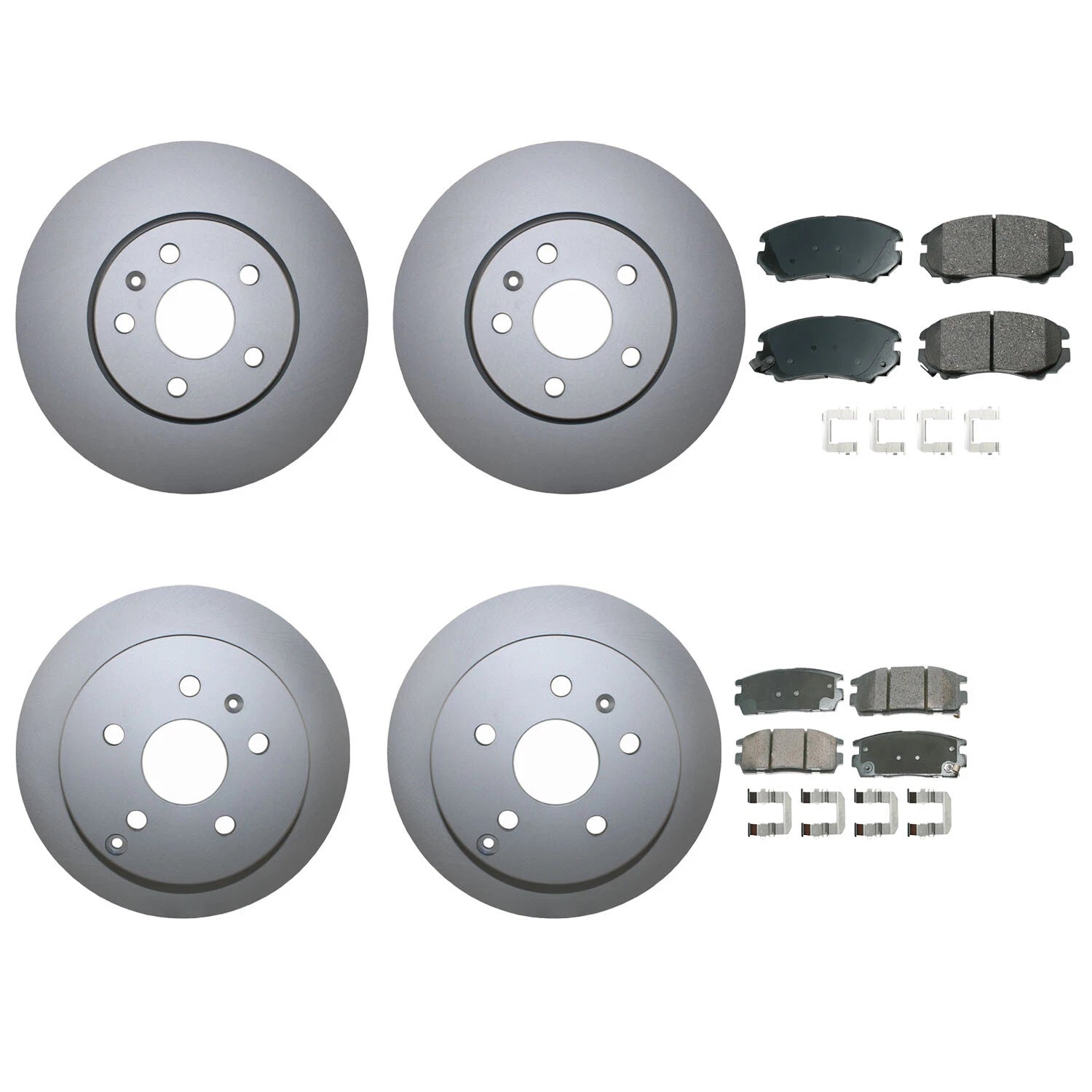 Front & Rear Brake Kit Rotors & Akebono Ceramic Pads for Chevy Equinox GMC Terrain (2010–2017)