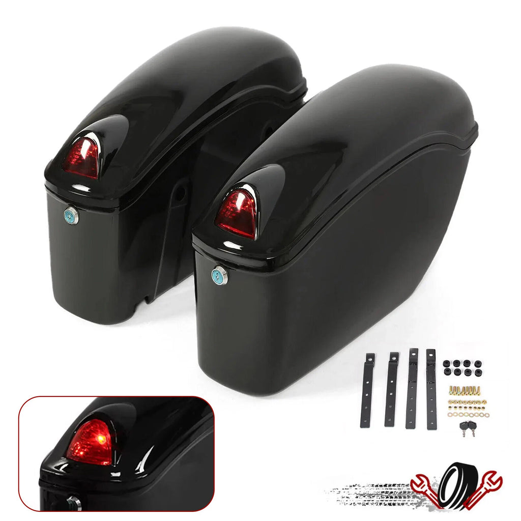 Universal Hard Saddle Bags for Harley Honda Yamaha Cruiser (Motorcycle)