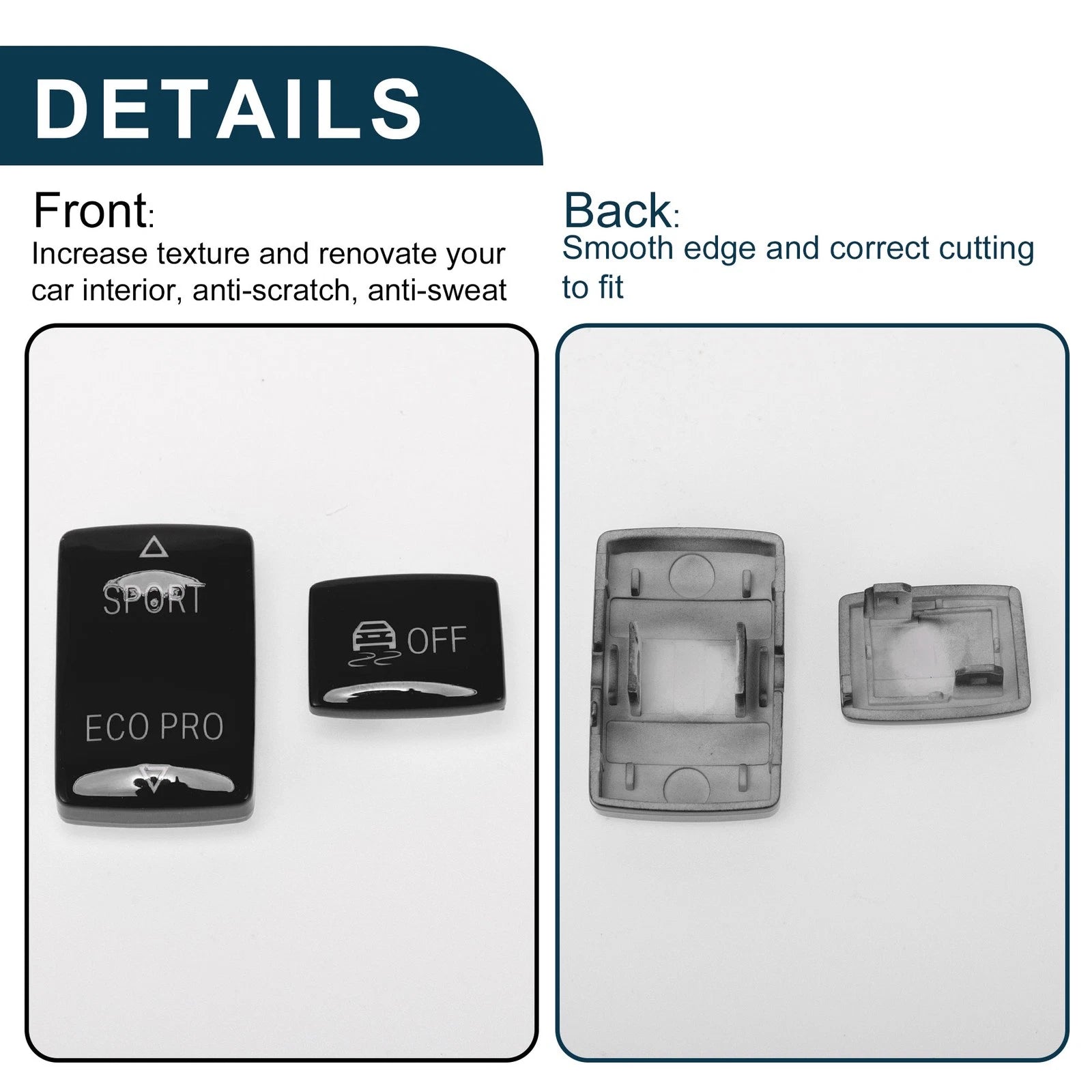 Set of 2 Central Control Sport EcoPro Off Button Covers for BMW 1 2 3 4 Series