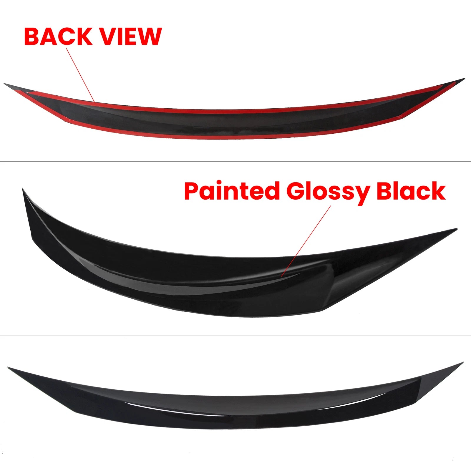Gloss Black Front Hood Bumper Upper Trim for Honda Civic Si (2016–2021)