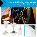 5x Polishing Buffing Pad Mop Wheel Kit for Aluminum Manifold
