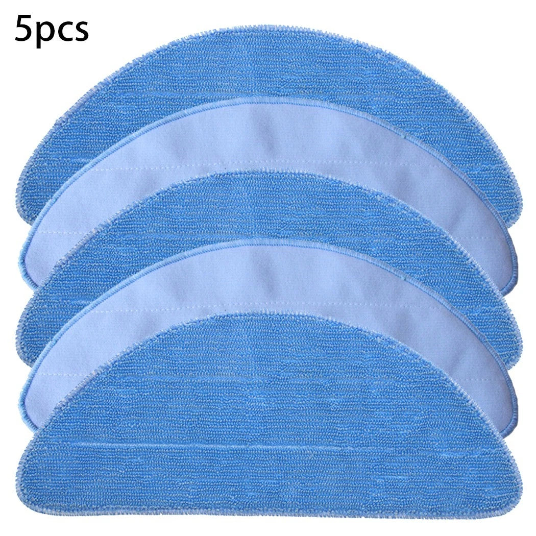 Set of 5 Mop Cloth Rags for ABIR X6 X8 (Robot Vacuum Cleaner)