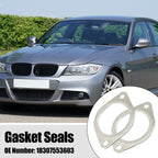 2pcs Exhaust Pipe Flange Gasket Seal for BMW E60 E71 E82 E88 (2008–2017) NO. 18307553603