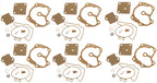 6 Pack Carburetor Rebuild Kit for Johnson Evinrude V6 Looper 250 275 300 HP