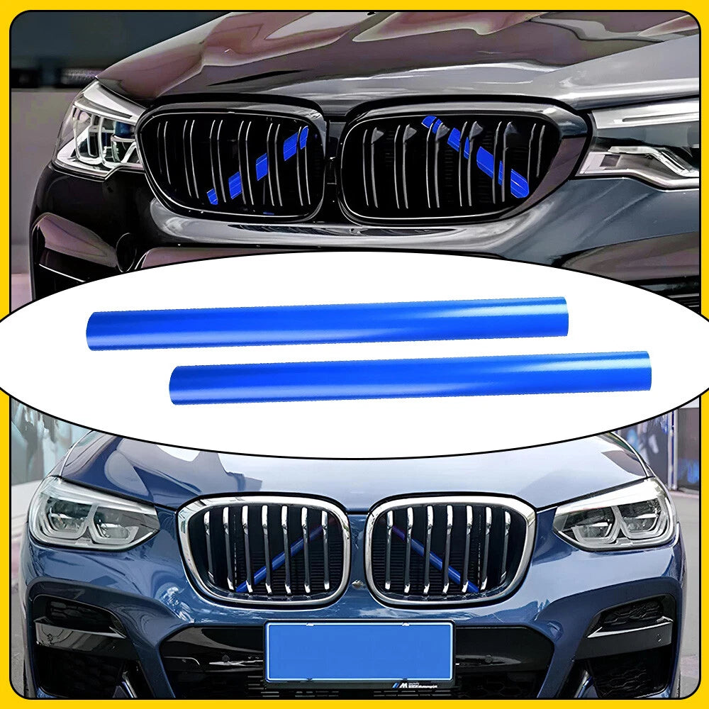 2X Front V Brace Grill Trim for BMW X3 X4 X5 (2011â2023)