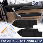 Front Door Panels Armrest Covers 2 x Black for Honda CR-V (2007-2012)