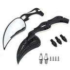 Teardrop Flame Mirrors for Honda/Kawasaki/Suzuki Cruiser (All Years)