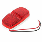 2X 4 Inch Red LED Double Bullseye Side Marker Light for RV