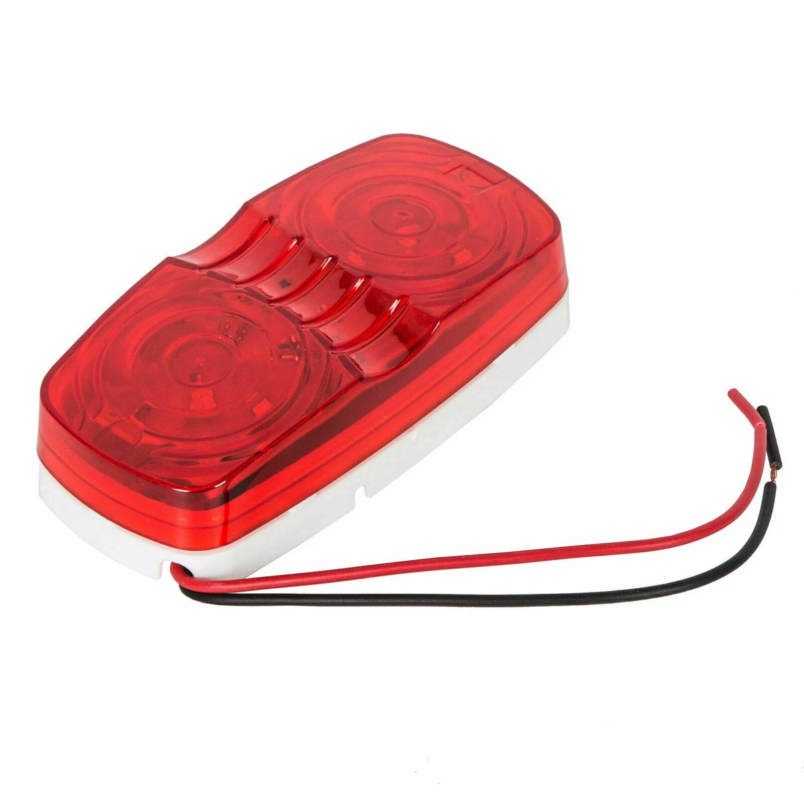 2X 4 Inch Red LED Double Bullseye Side Marker Light for RV