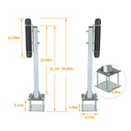 Pair Zinc-Plated Steel Roller Guide-On for Sailboat Trailer