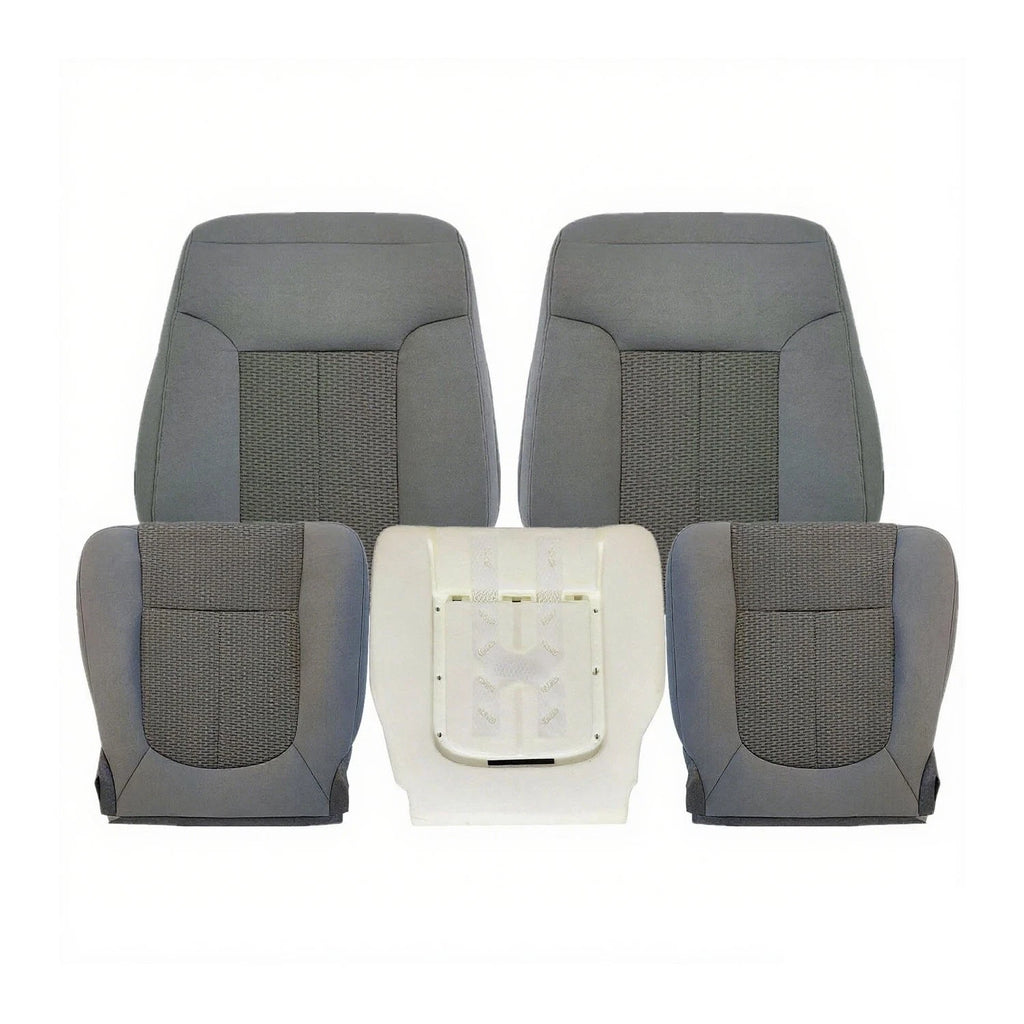 Front Cloth Seat Cover Gray & Driver Foam for Ford F250 F350 FX4 (2011–2016)