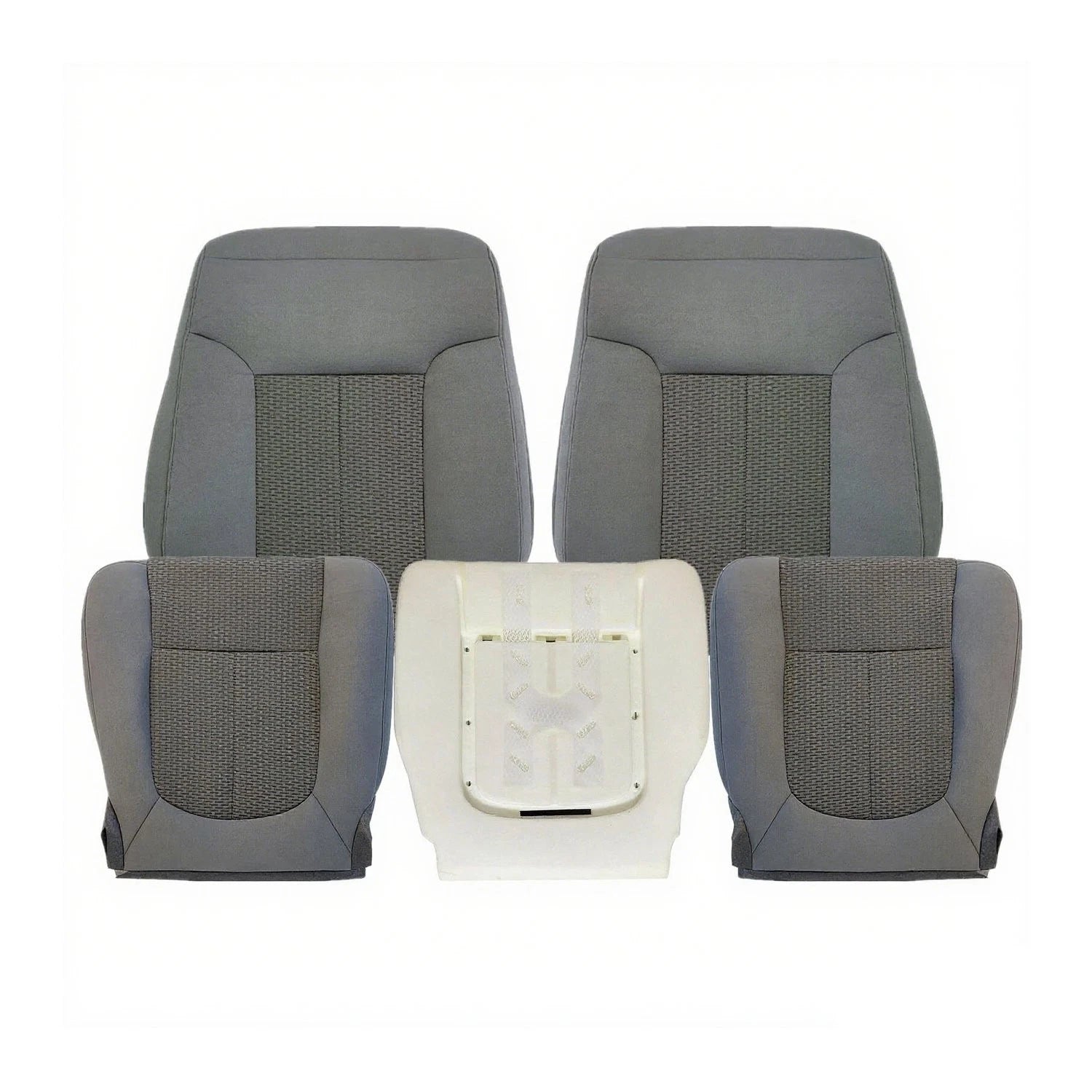 Front Cloth Seat Cover Gray & Driver Foam for Ford F250 F350 FX4 (2011–2016)