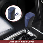 1 Pc Gear Shift Knob Cover for Subaru Forester (2006–2012) Blue Faux Leather