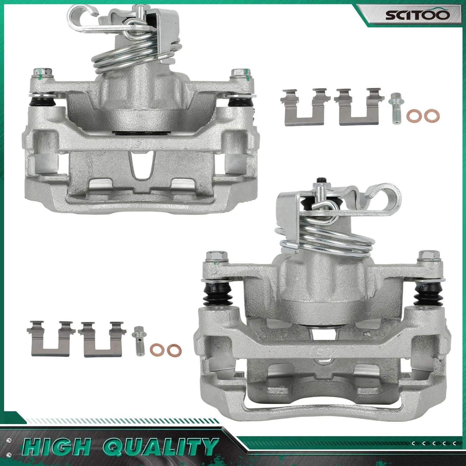 Set of 2 Rear Brake Calipers w/ Bracket for Pontiac Montana (2005–2009)