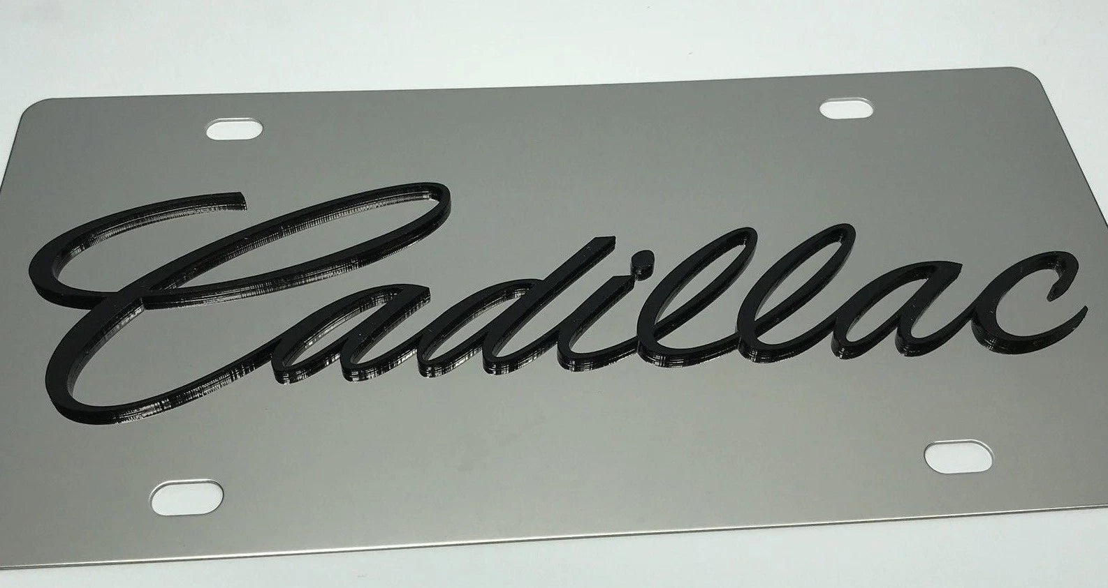 3D Chrome Black License Plate Frame Front for Cadillac (2009–2021)