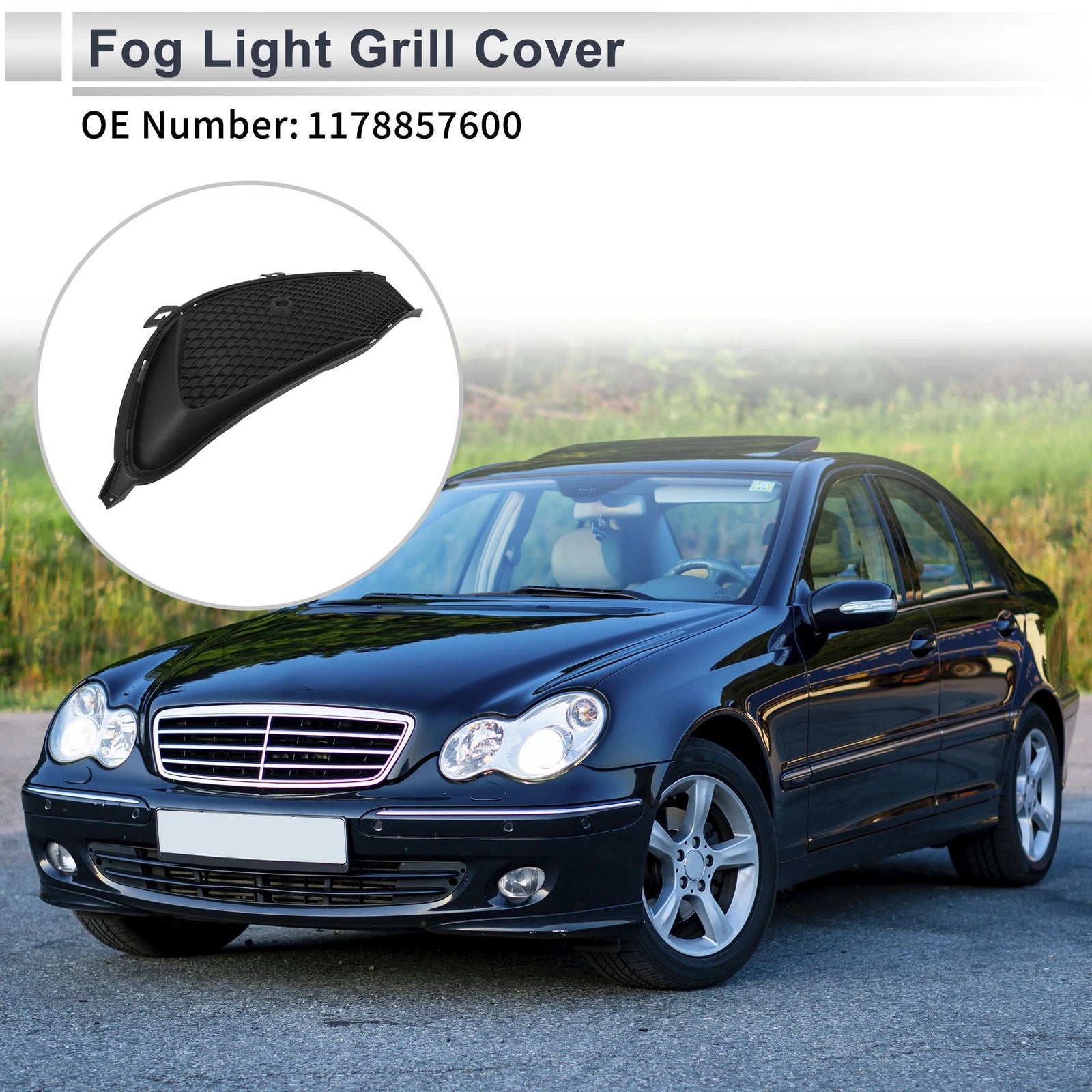 1 Pc Fog Light Grill for Mercedes Benz W117 (2016–2019) No. 1178857600
