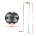 Set of 201 Garden Stakes for Landscape Use with Gasket Washer Caps