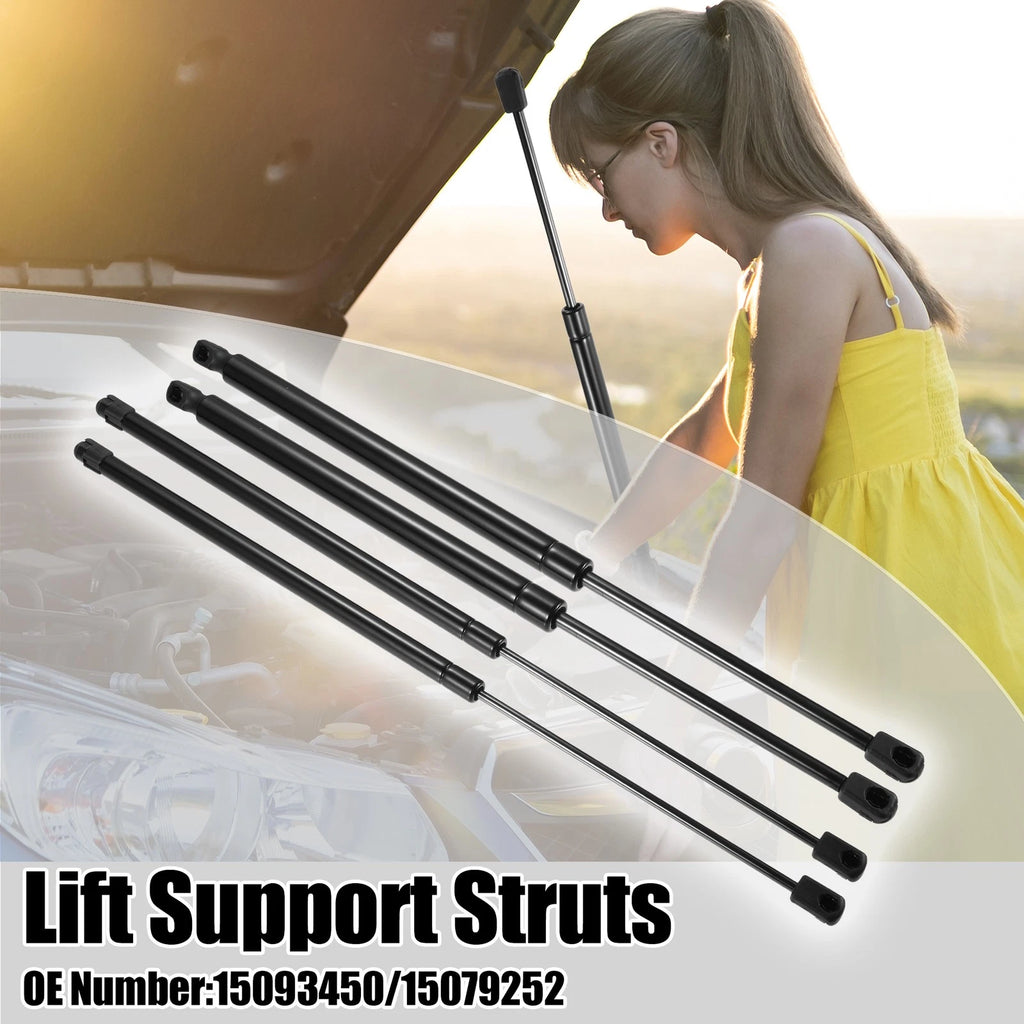 Set of 4 Rear Window Glass & Tailgate Lift Support Gas Struts for Buick Rainier (2004–2007)