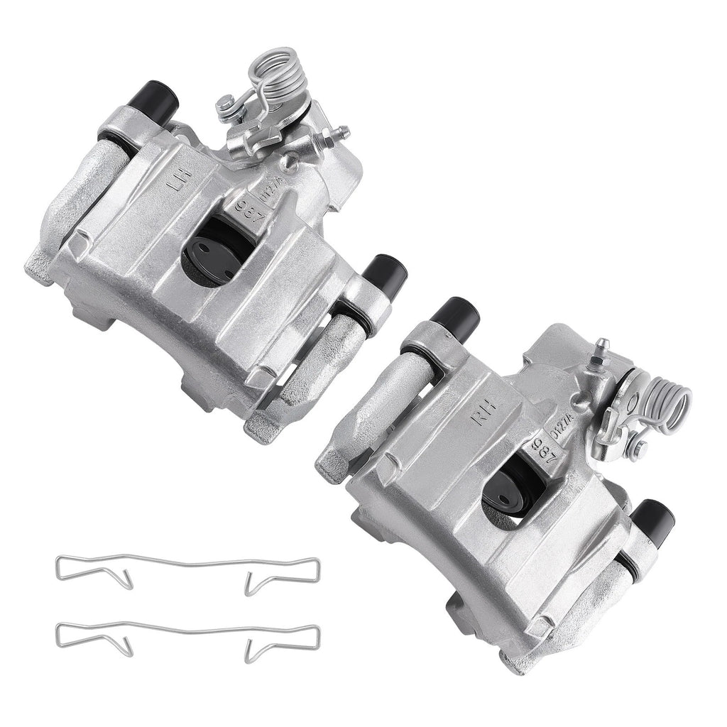 Pair Rear Brake Calipers w/Bracket for Ford EcoSport (2018–2022) Focus (2012–2018)