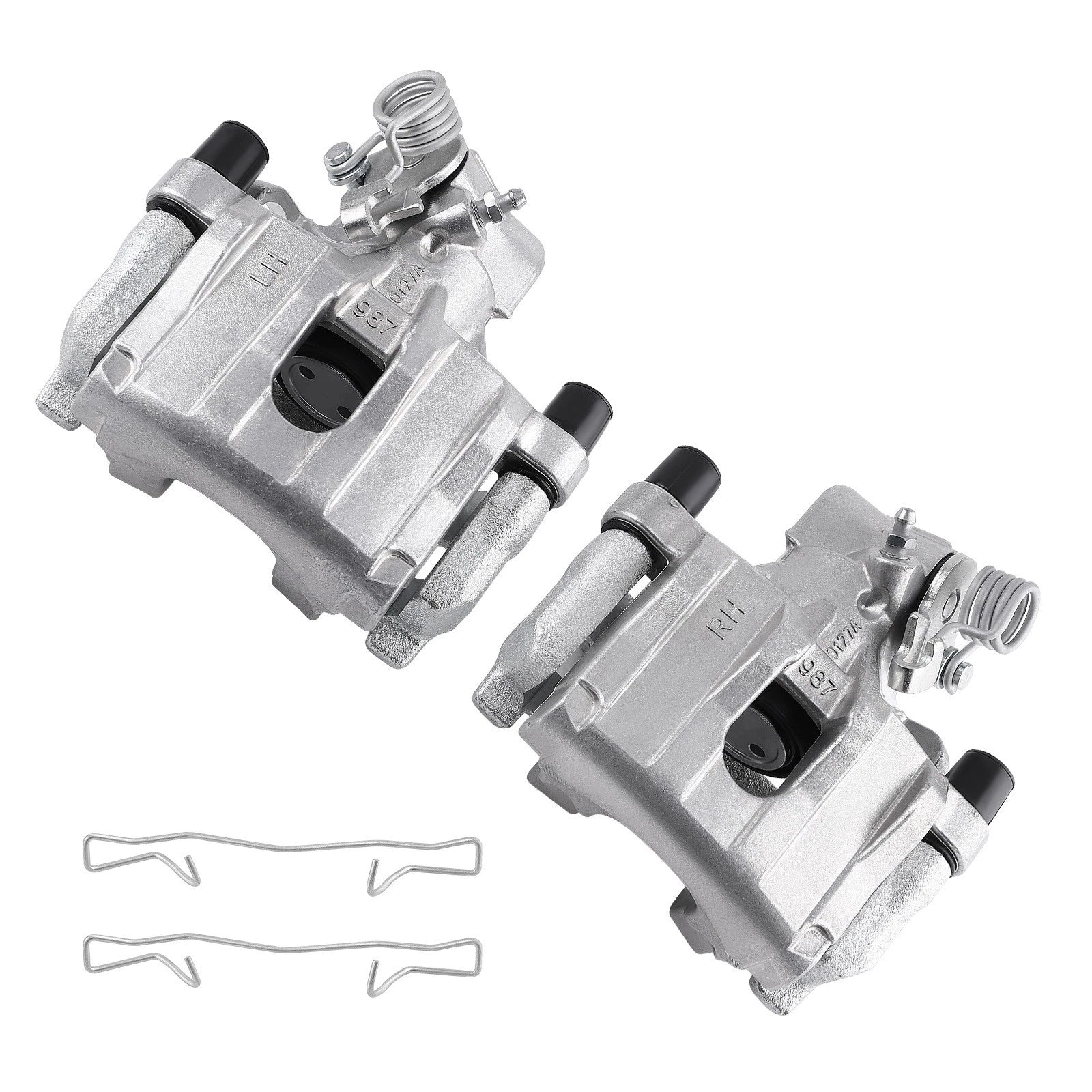 Pair Rear Brake Calipers w/Bracket for Ford EcoSport (2018–2022) Focus (2012–2018)