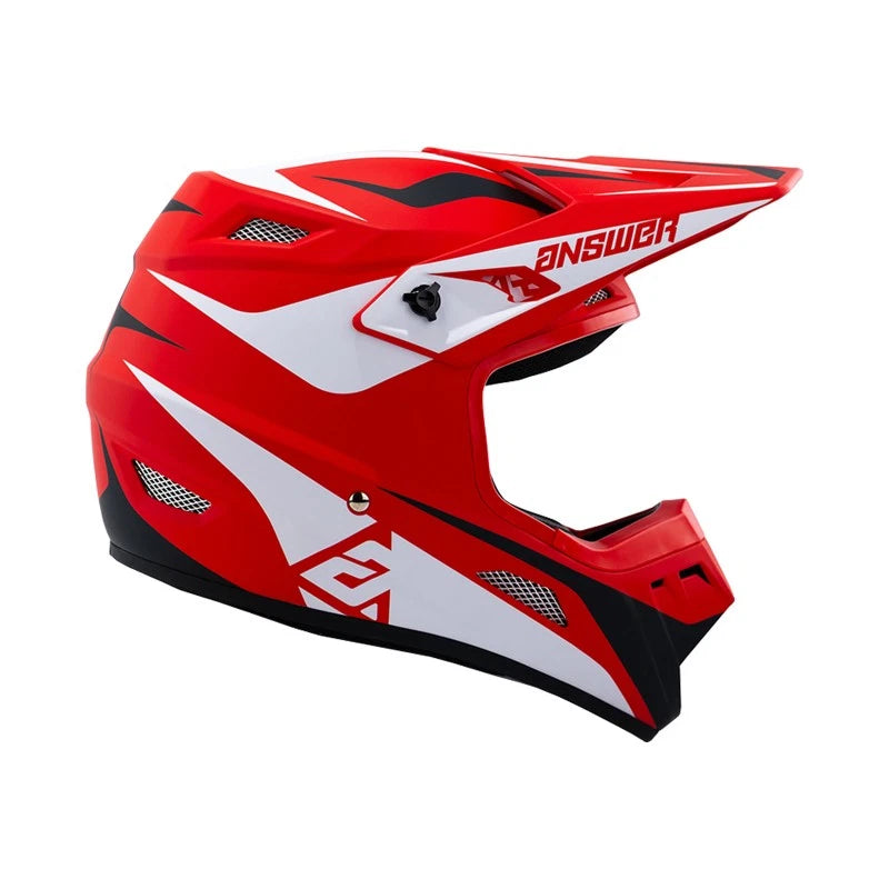 Mototown AR1 Helmet for Motorcycle (D.O.T. & ECE Certified) XS - Glossy Red/White/Black