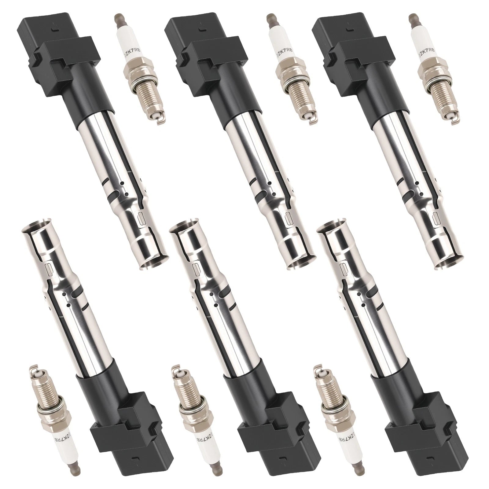 Set of 2 Ignition Coils & Iridium Spark Plugs for Audi A3 TT (2006–2013)