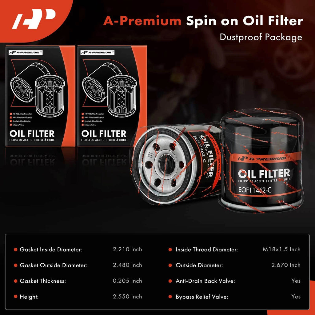2X Engine Oil Filter for Chevrolet Spark (2013-2015)