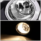 Pair of Fog Lights with Switch for Toyota Corolla (2009–2010) - Clear Lens, Chrome Ring