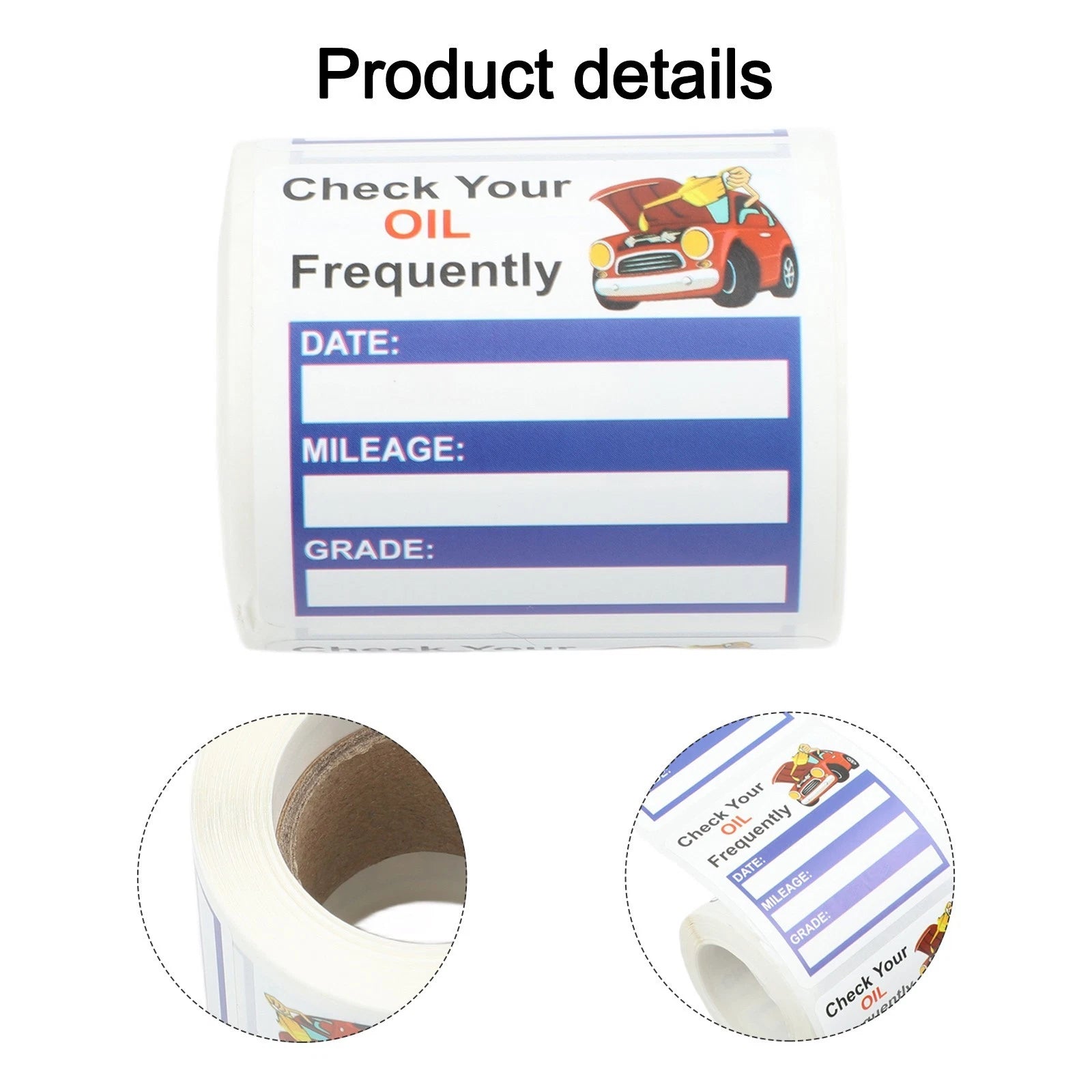 150PCS Oil Change Tracking Stickers for Vehicle Care Solutions