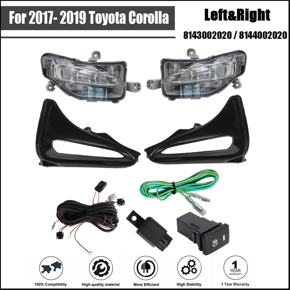 Set of 2 LED Fog Lights for Toyota Corolla (2017–2019)