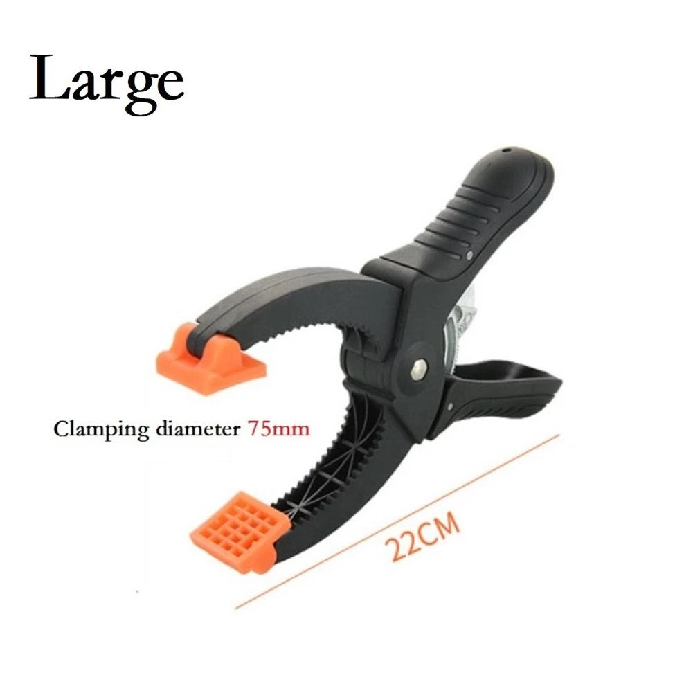 Adjustable Ratcheting Hand Clamps Set of 2 Quick Release Grip Black Orange