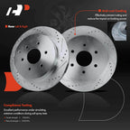 Rear Drilled Brake Rotors for Nissan Armada (2017–2021) INFINITI QX80 QX56