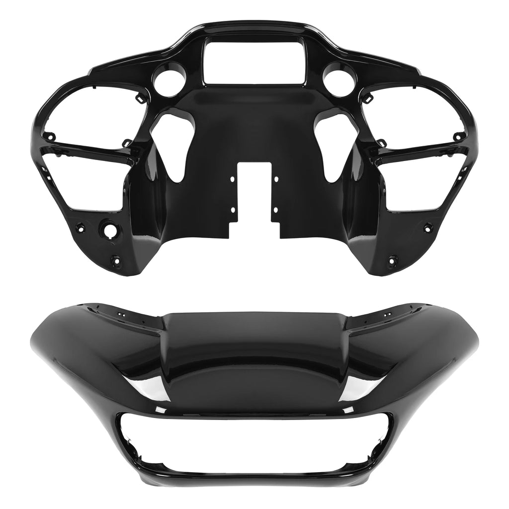 Vivid Black Inner & Outer Front Fairing for Harley Road Glide FLTRX (2015–2024)