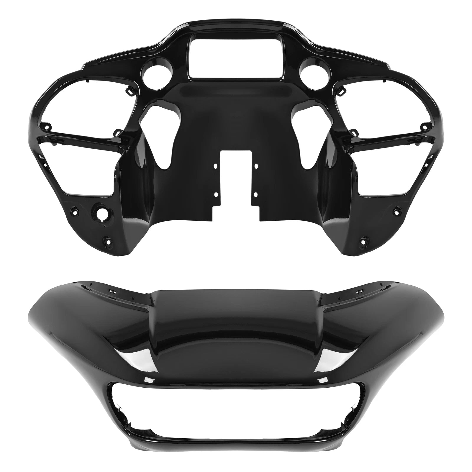 Vivid Black Inner & Outer Front Fairing for Harley Road Glide FLTRX (2015–2024)