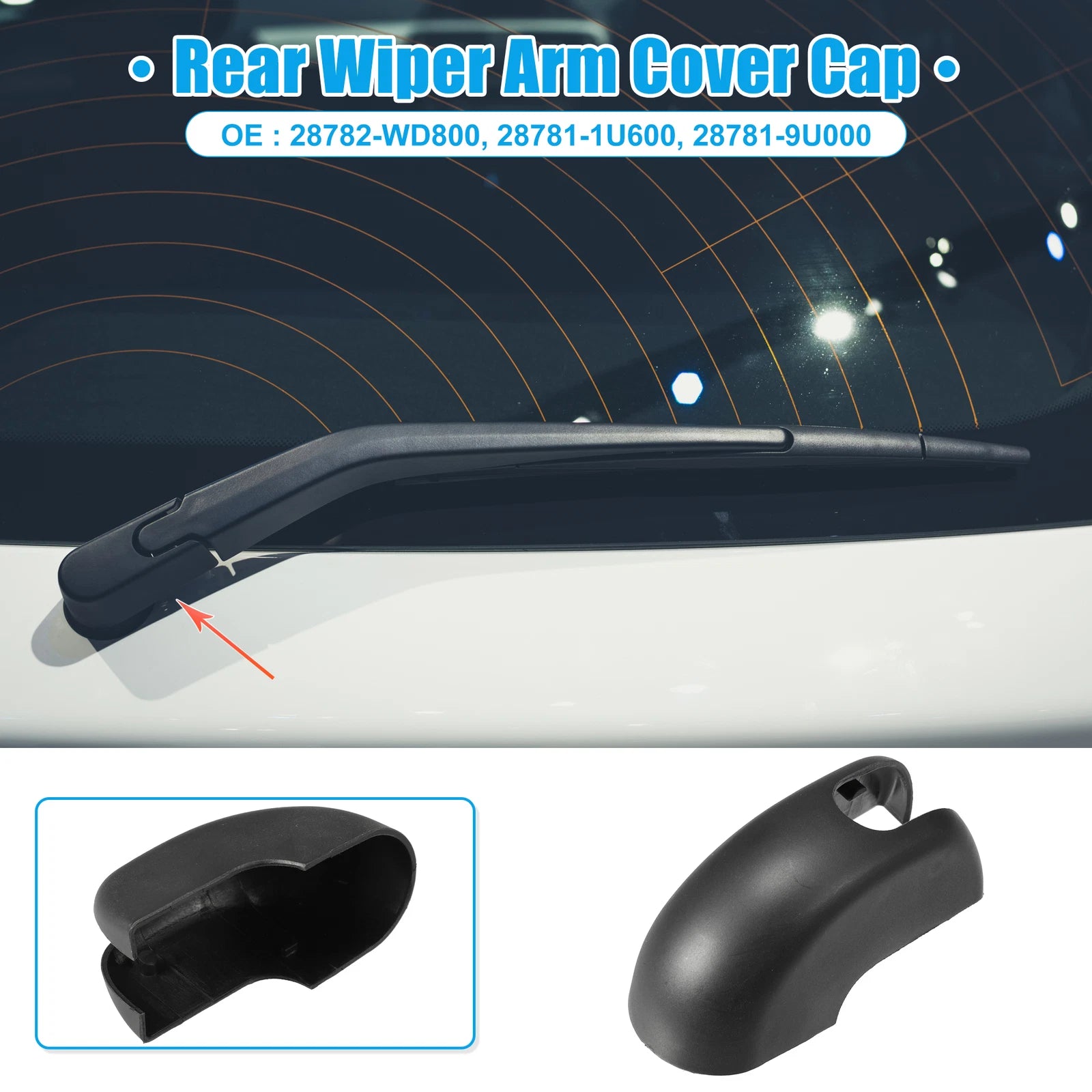 Rear Windshield Wiper Arm Cover Cap for Nissan Note (2005–2012) 28782-WD800