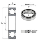 Deep Groove Ball Bearing 55x90x18mm for Scooter Skateboard (P0)